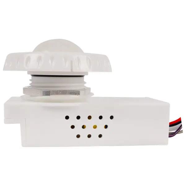 Professional-grade PIR motion sensor compatible with 100-277V systems. Ideal for automating outdoor area lights, security lighting, and commercial applications requiring reliable motion detection. - alternate view