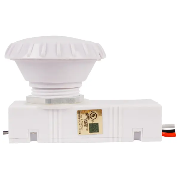 Microwave motion sensor designed for area lighting applications with wide voltage compatibility (100-277V). Ideal for commercial and residential security lighting, garage lighting, and outdoor area control. - alternate view