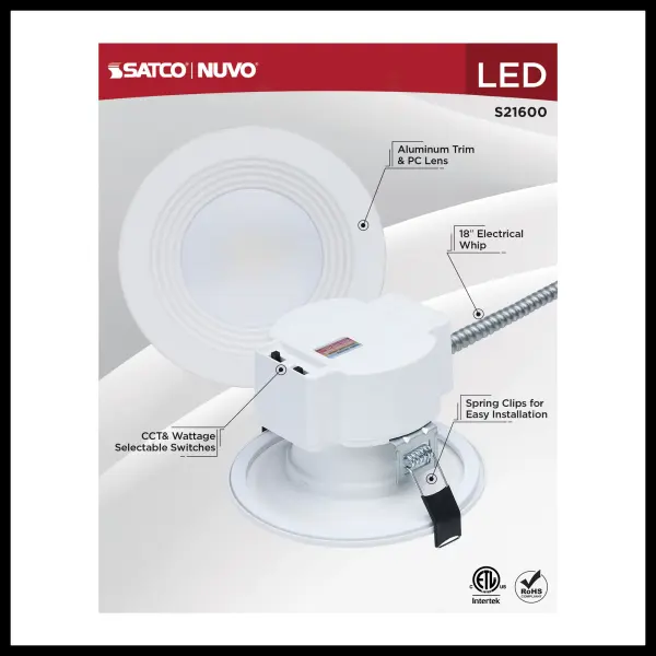 4-Inch LED Commercial Downlight - Field Selectable - Image 6