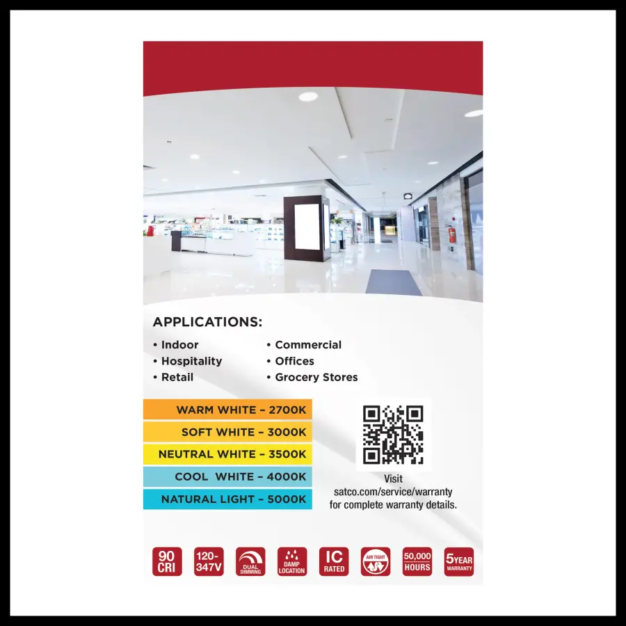 4-Inch LED Commercial Downlight - Field Selectable - Image 7