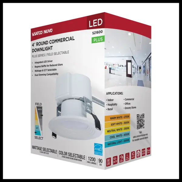 4-Inch LED Commercial Downlight - Field Selectable - Image 9