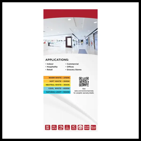 6-Inch LED Commercial Downlight - Field Selectable - Image 7