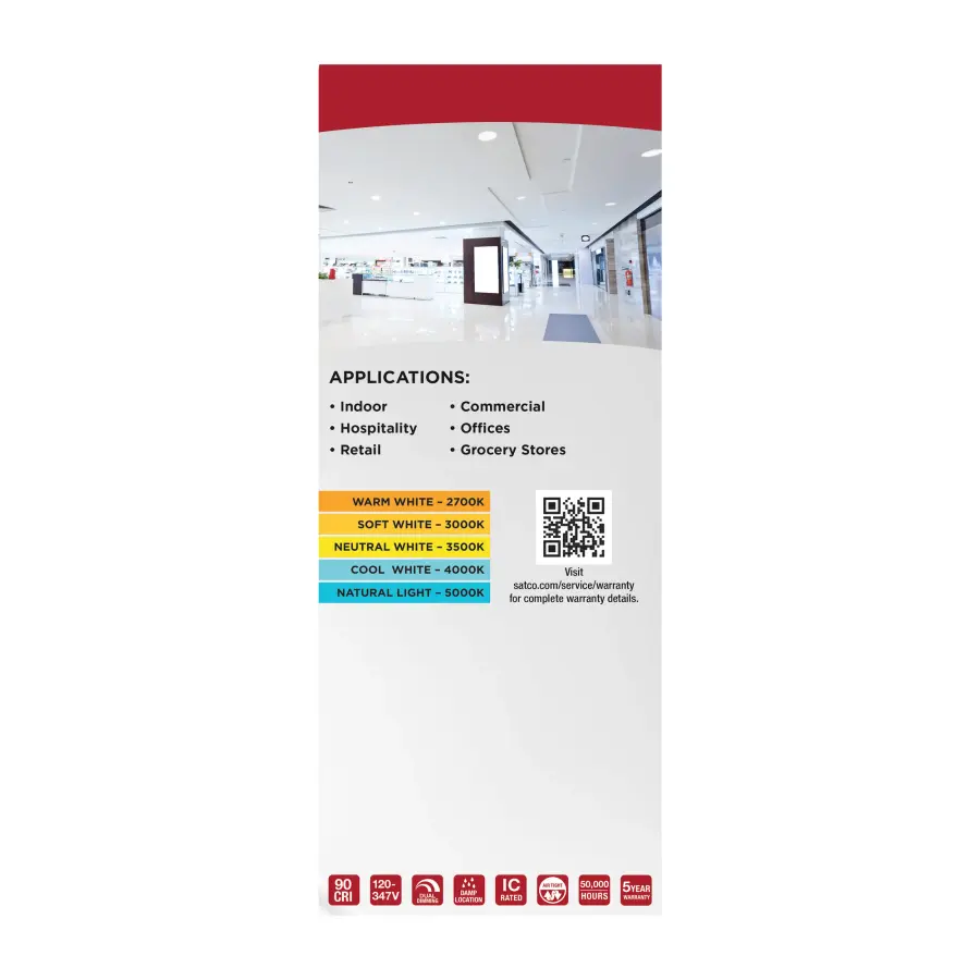 8-Inch LED Commercial Downlight - 25.5W Field Selectable - Image 7