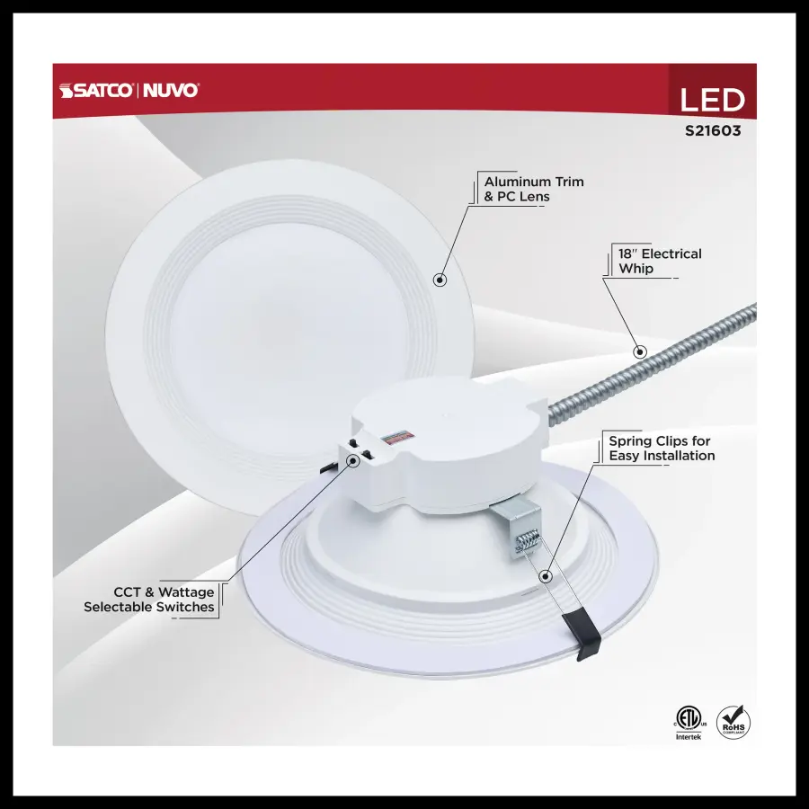 10-Inch LED Commercial Downlight - 35W Field Selectable - Image 6
