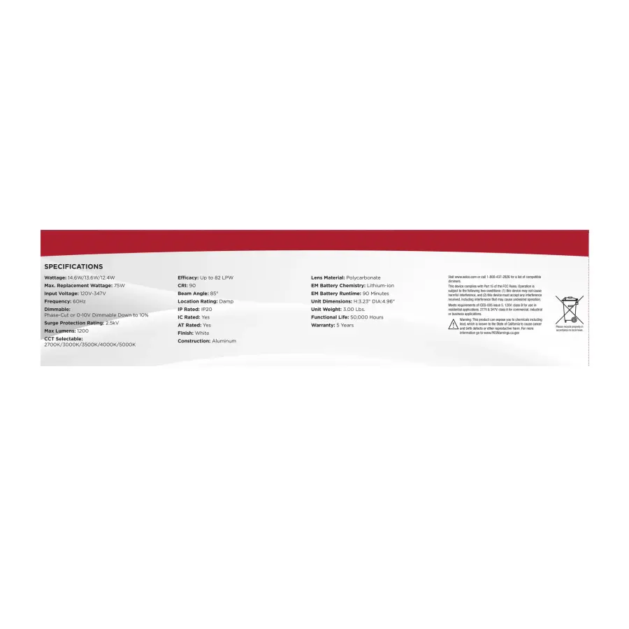 4-Inch LED Commercial Downlight with Emergency Backup - Image 13