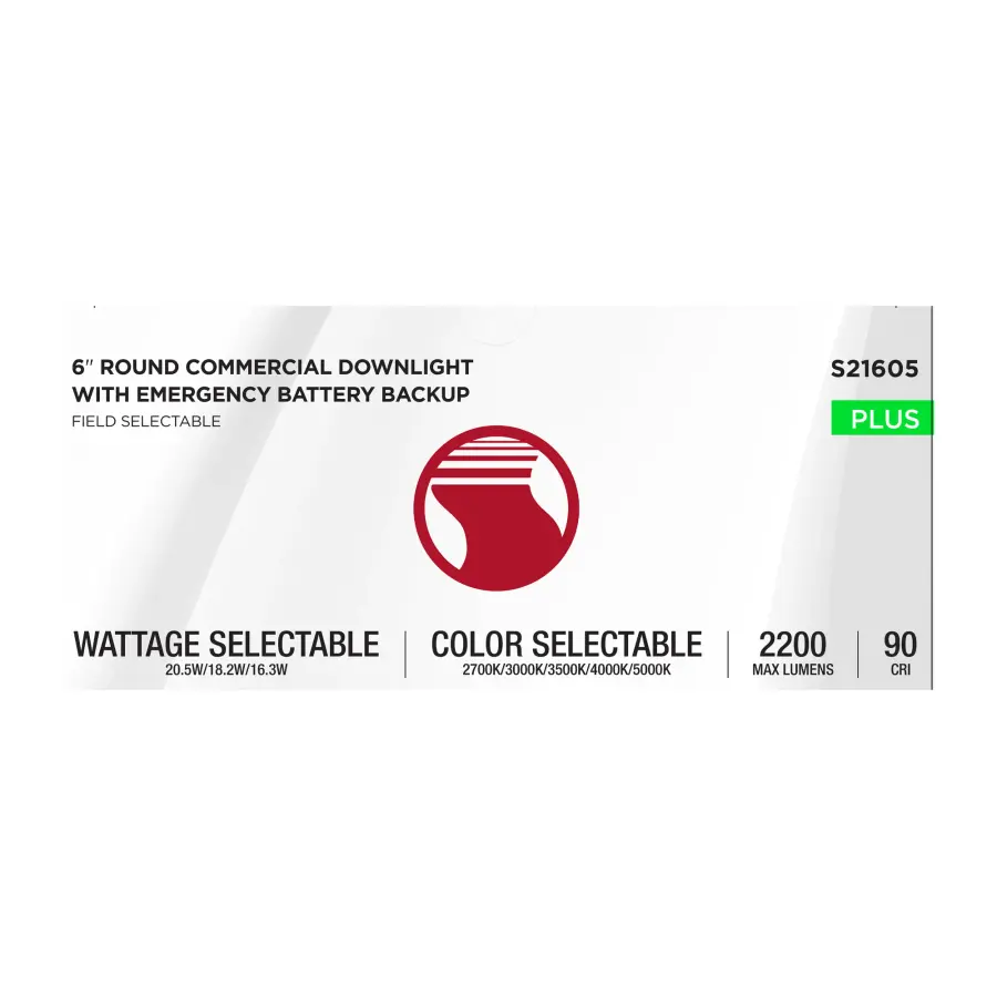 6-Inch LED Commercial Downlight with Emergency Backup - Image 11