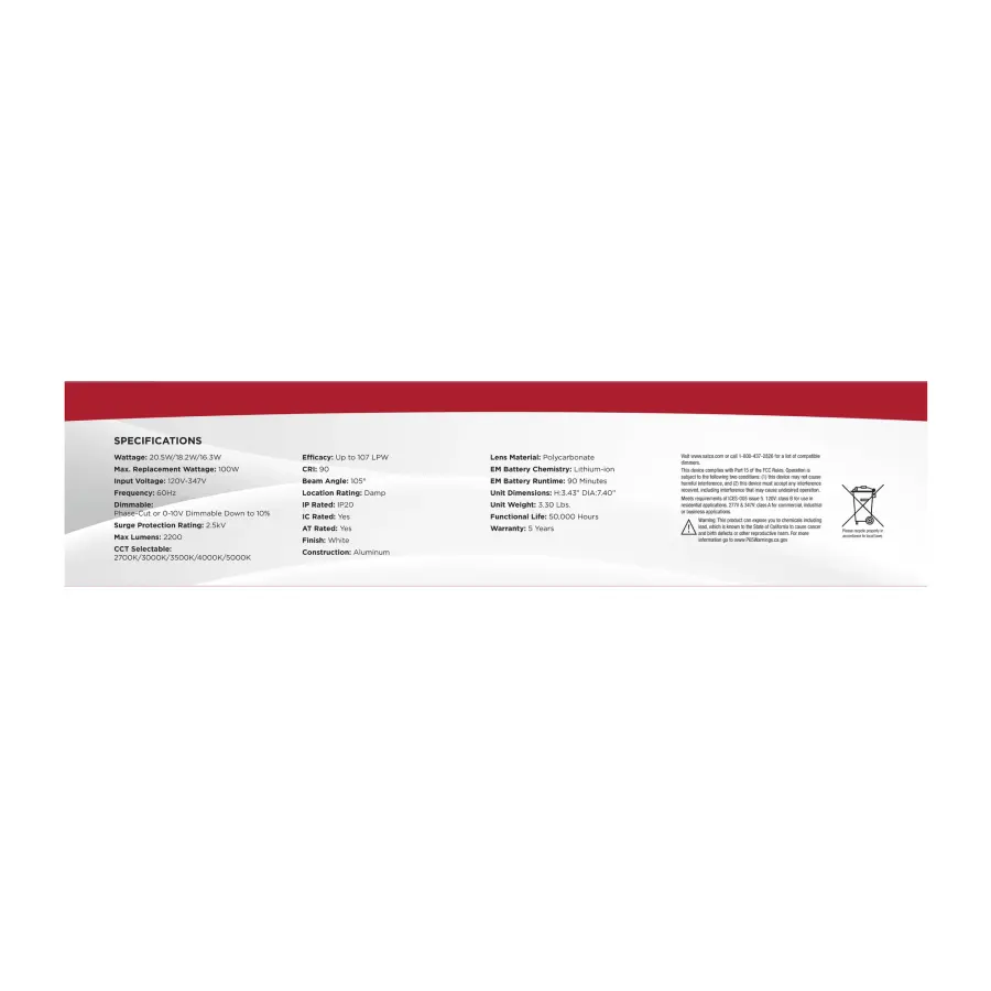 6-Inch LED Commercial Downlight with Emergency Backup - Image 13