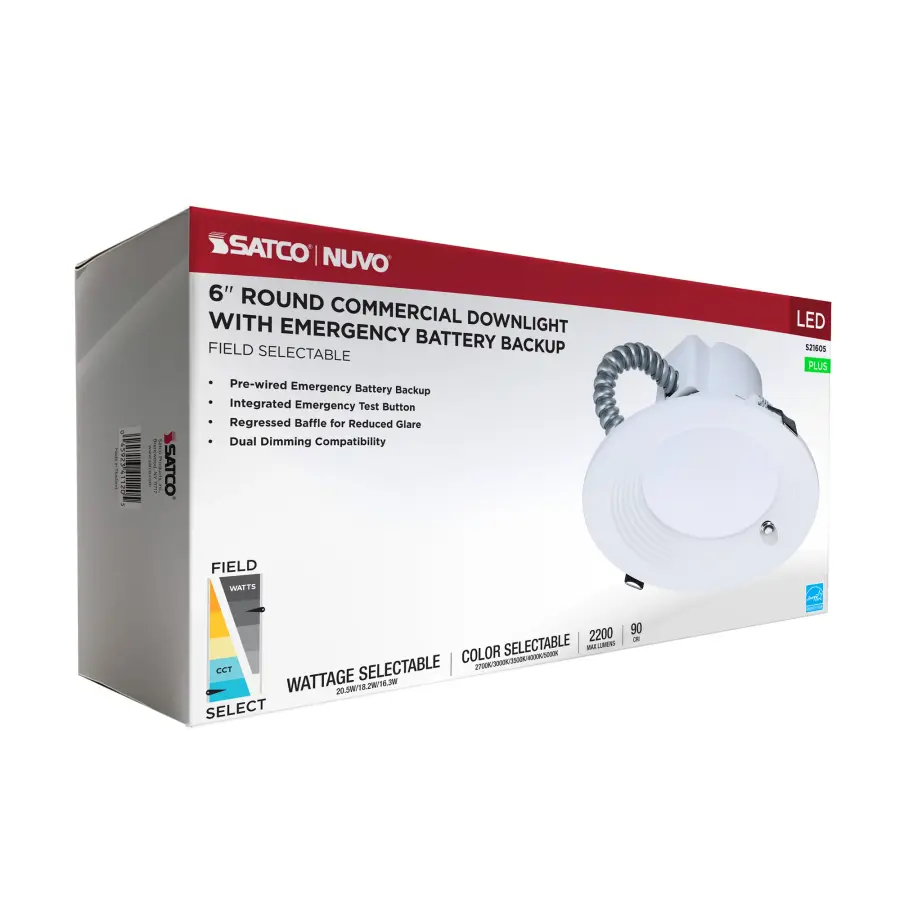 6-Inch LED Commercial Downlight with Emergency Backup - Image 15
