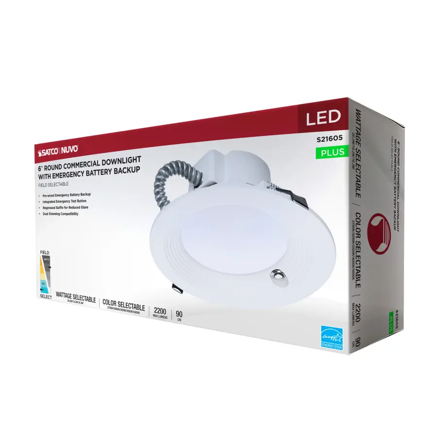 6-Inch LED Commercial Downlight with Emergency Backup - Image 16