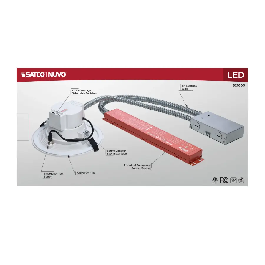 6-Inch LED Commercial Downlight with Emergency Backup - Image 10