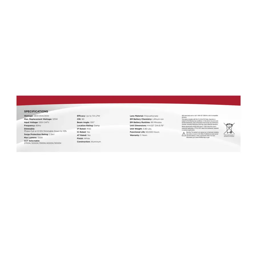 8-Inch LED Commercial Downlight with Emergency Backup - Image 13