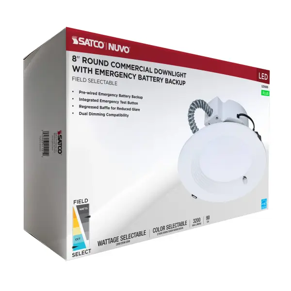 8-Inch LED Commercial Downlight with Emergency Backup - Image 15