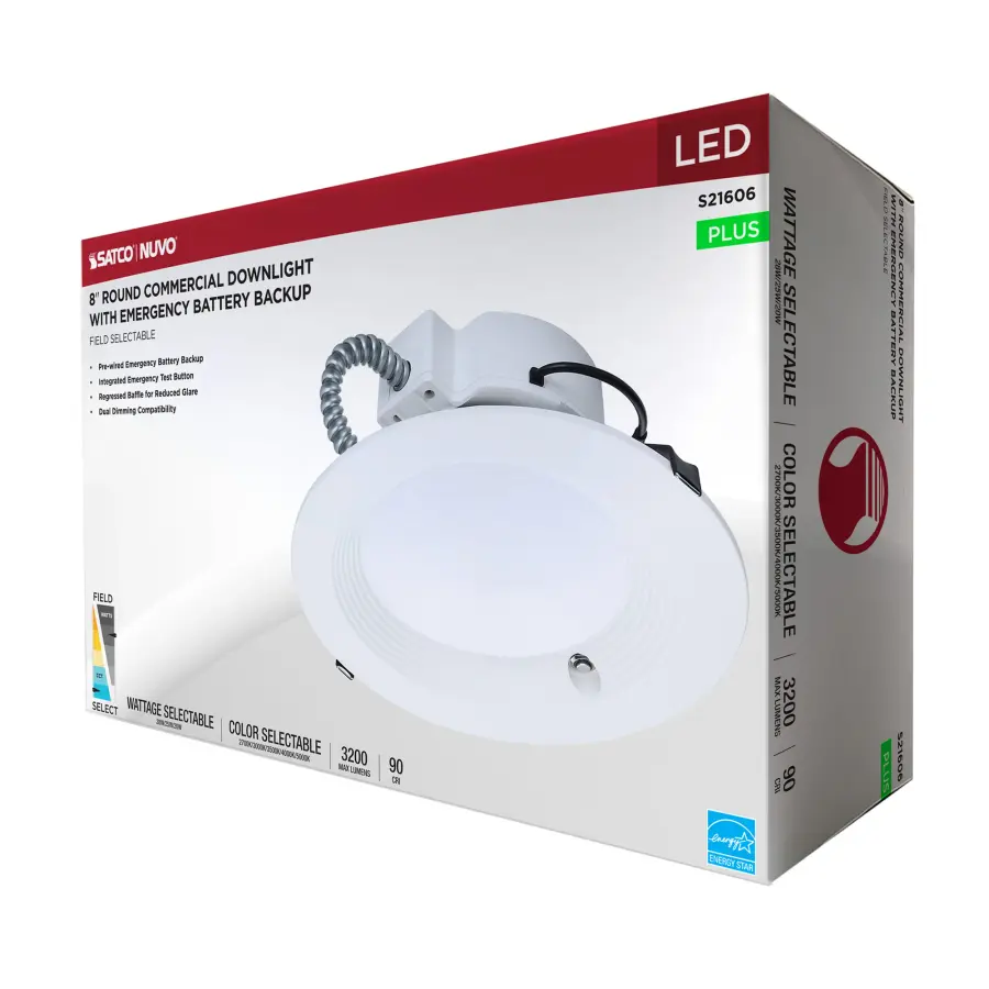 8-Inch LED Commercial Downlight with Emergency Backup - Image 16