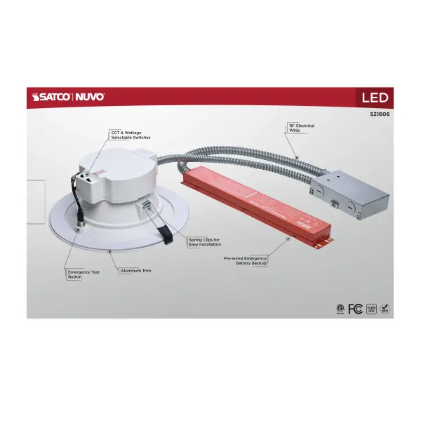 8-Inch LED Commercial Downlight with Emergency Backup - Image 10