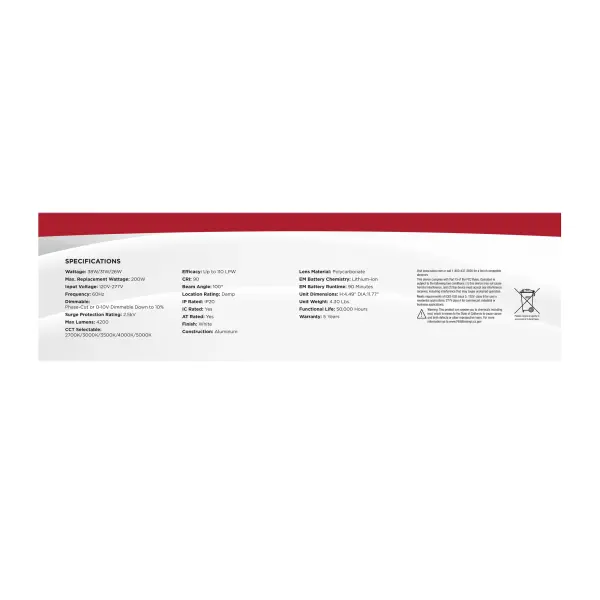 10-Inch LED Commercial Downlight with Emergency Backup - Image 13