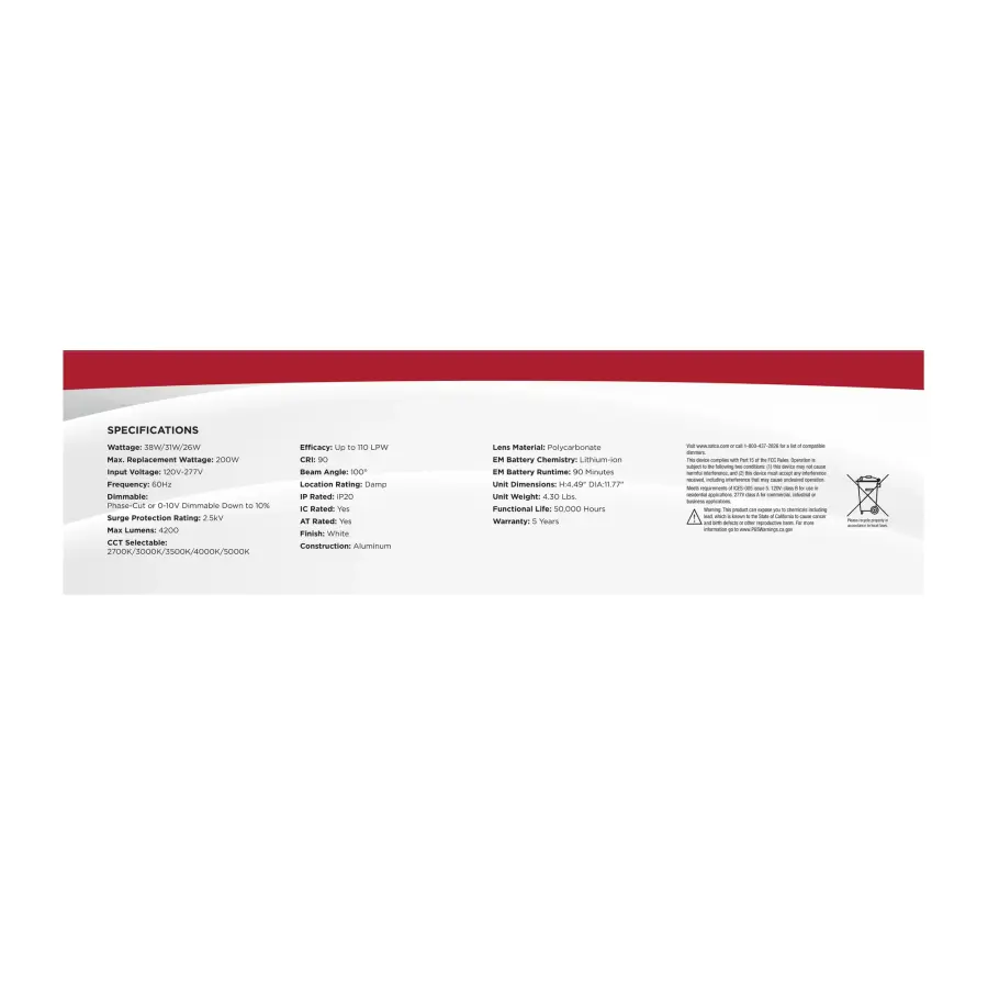 10-Inch LED Commercial Downlight with Emergency Backup - Image 13