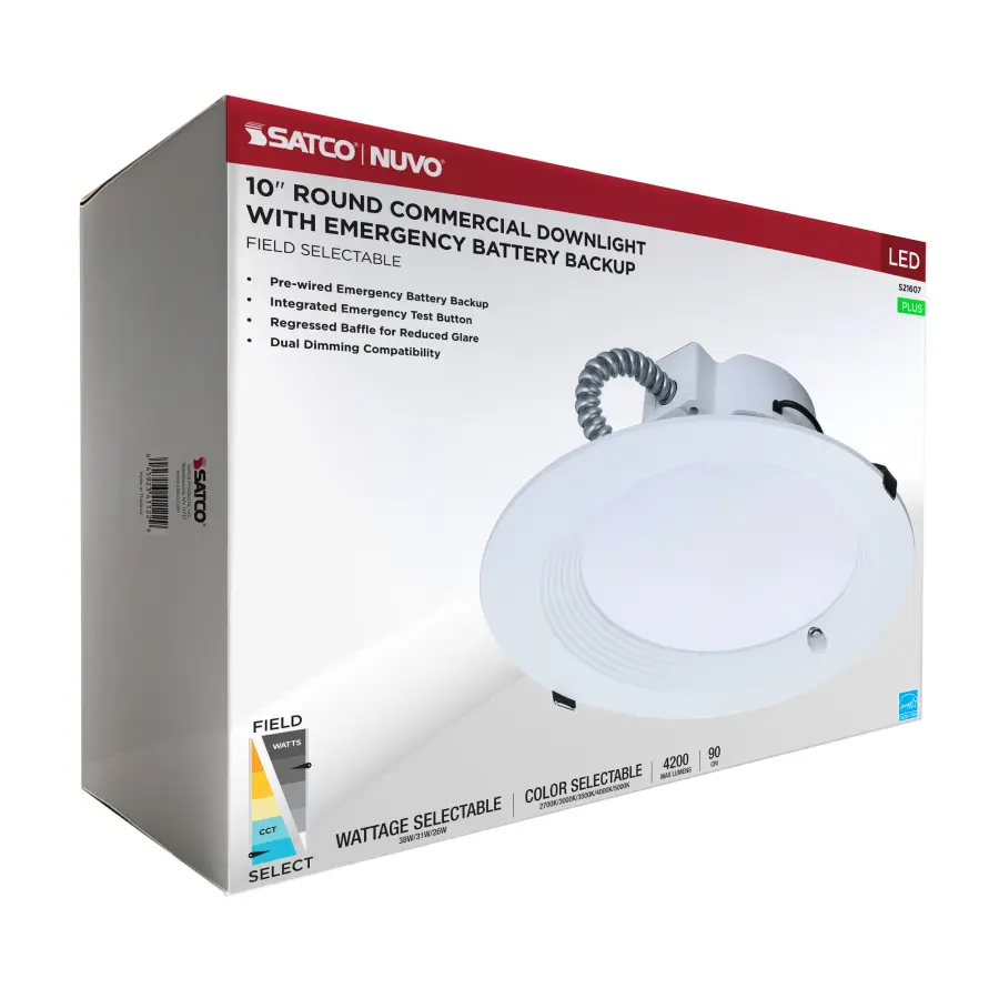 10-Inch LED Commercial Downlight with Emergency Backup - Image 15