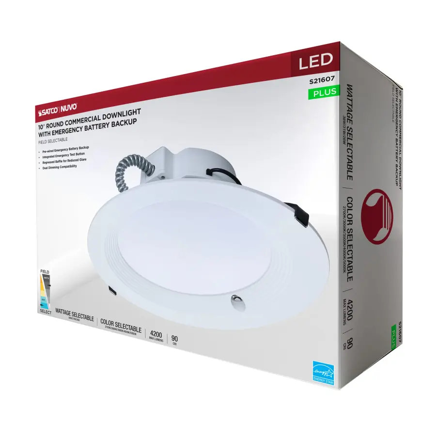 10-Inch LED Commercial Downlight with Emergency Backup - Image 16