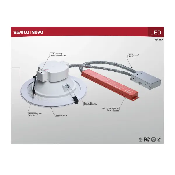 10-Inch LED Commercial Downlight with Emergency Backup - Image 10