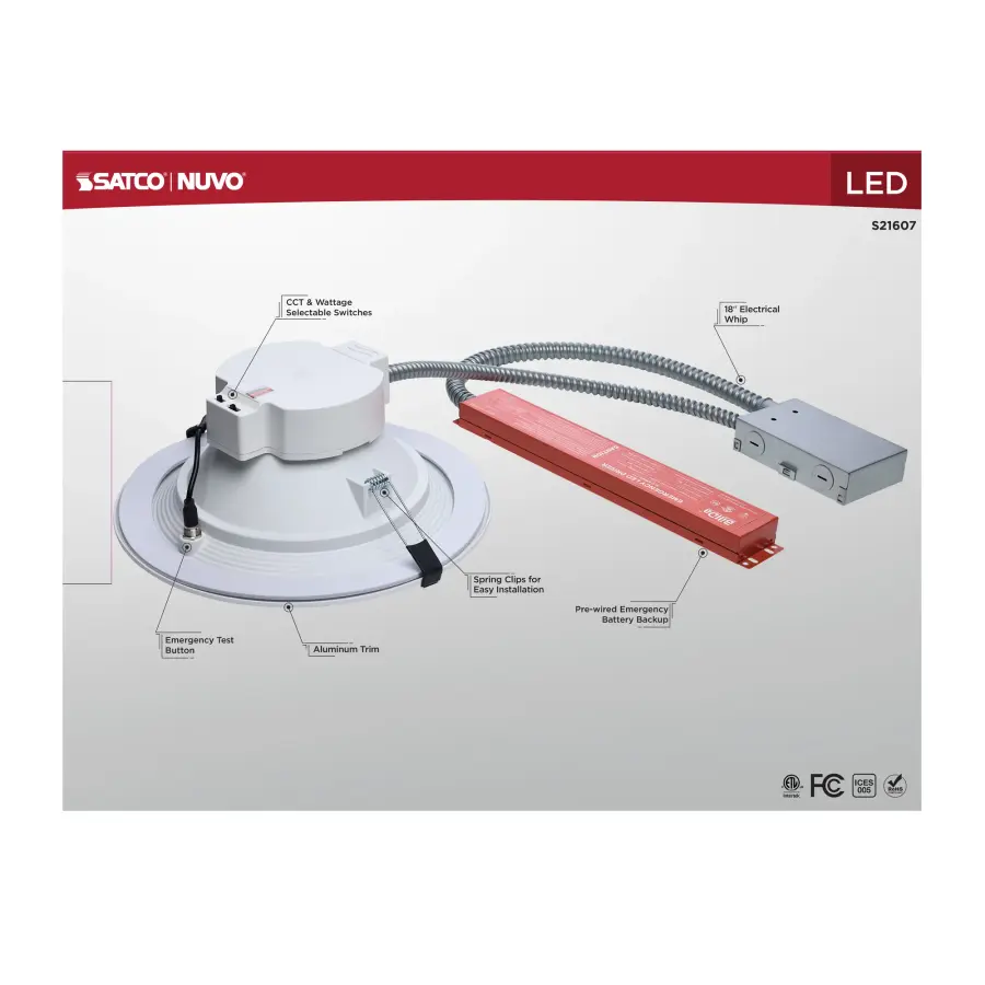 10-Inch LED Commercial Downlight with Emergency Backup - Image 10