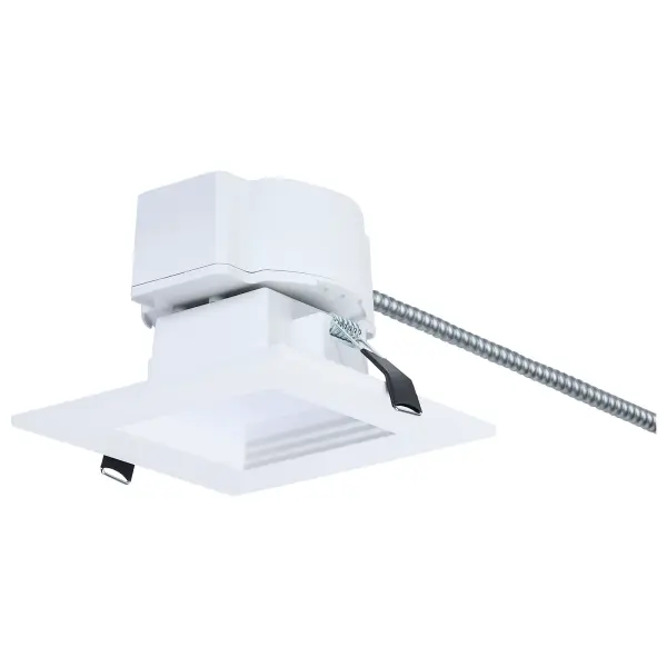 This 4-inch square LED downlight combines commercial durability with residential versatility. Field-selectable wattage and color temperature settings provide installation flexibility, while 90 CRI ensures excellent color rendering.