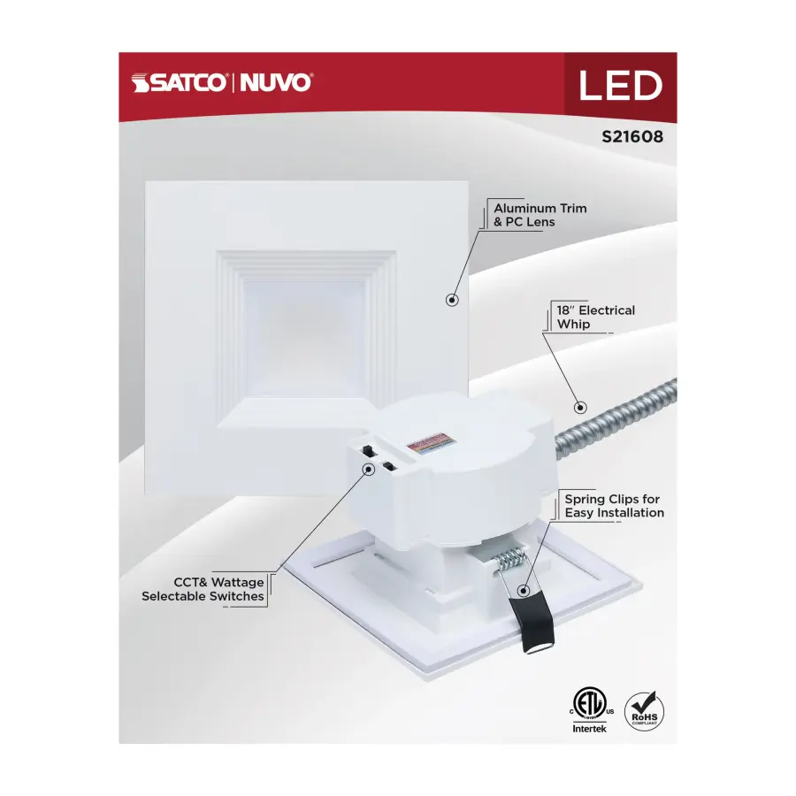 4-Inch Square LED Commercial Downlight - Image 6