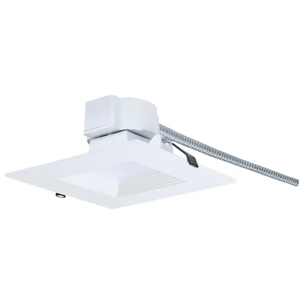 Professional-grade 6-inch square LED downlight offering field-selectable wattage and color temperature, 90 CRI illumination, and dual dimming capability. Ideal for commercial retrofits and new construction with wide voltage compatibility.