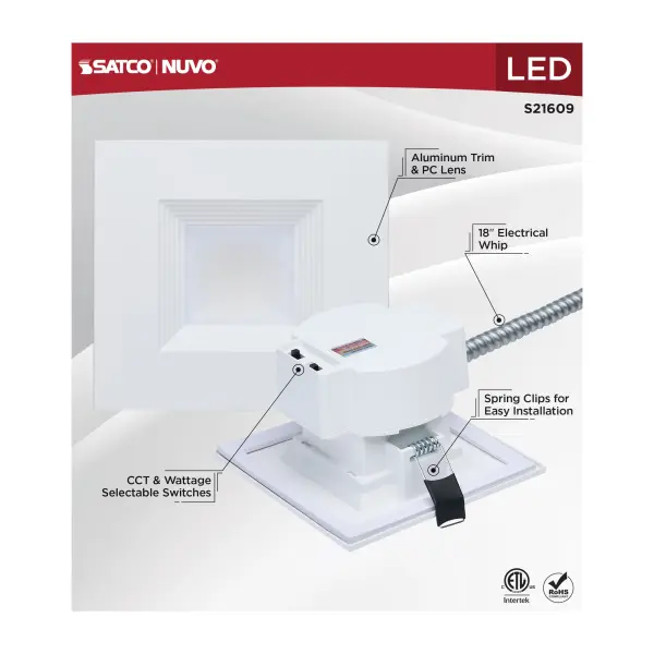 6-Inch Square LED Commercial Downlight - Image 6
