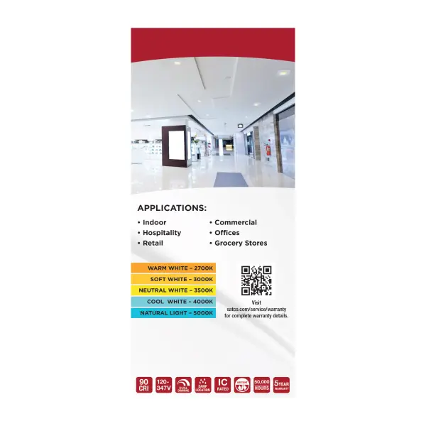 6-Inch Square LED Commercial Downlight - Image 7