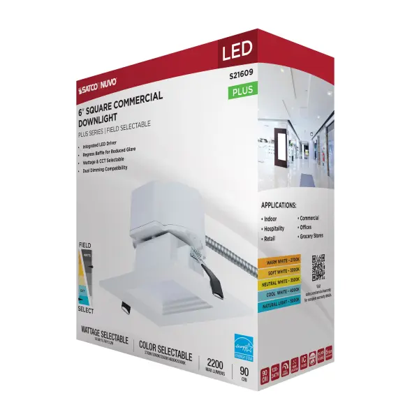 6-Inch Square LED Commercial Downlight - Image 9
