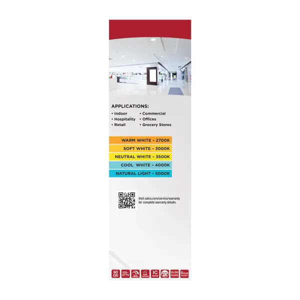 10-Inch Square LED Commercial Downlight - 35W Field Selectable - Image 7
