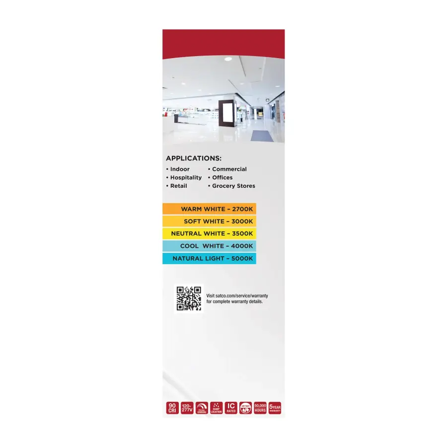 10-Inch Square LED Commercial Downlight - 35W Field Selectable - Image 7