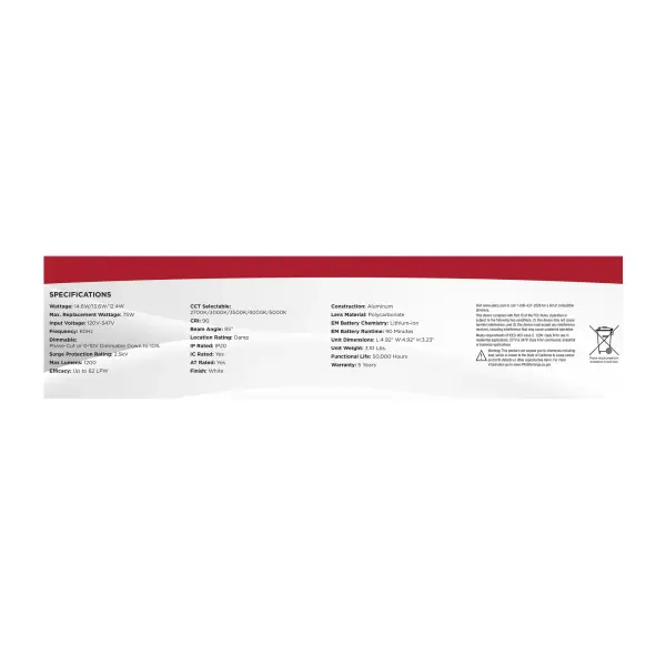 4-Inch Square LED Commercial Downlight with Emergency Backup - Image 13