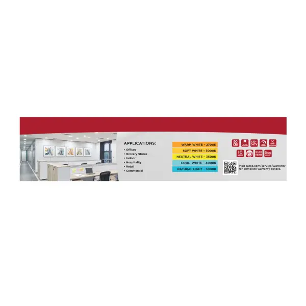 4-Inch Square LED Commercial Downlight with Emergency Backup - Image 14