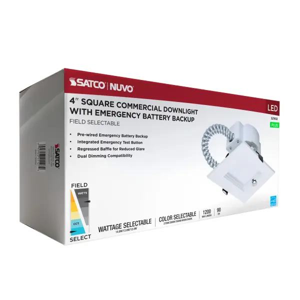 4-Inch Square LED Commercial Downlight with Emergency Backup - Image 15