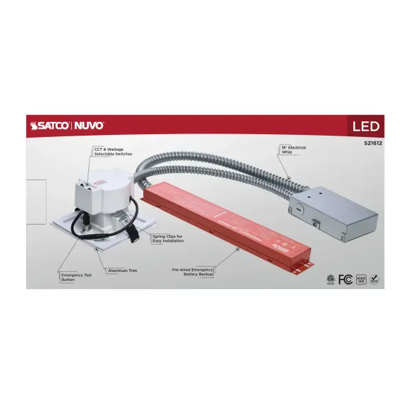 4-Inch Square LED Commercial Downlight with Emergency Backup - Image 10