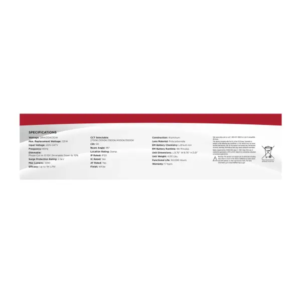 8-Inch Square LED Commercial Downlight with Emergency Backup - Image 13