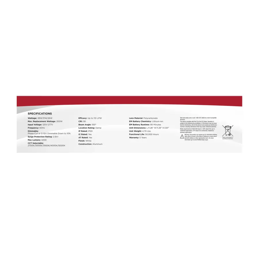 10-Inch Square LED Commercial Downlight with Emergency Backup - Image 13