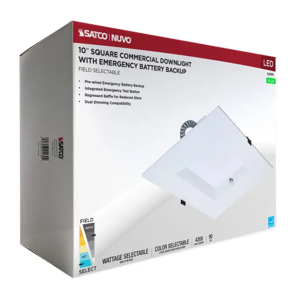 10-Inch Square LED Commercial Downlight with Emergency Backup - Image 15