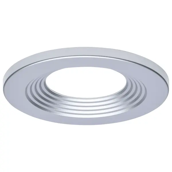 This 4-inch round trim provides a clean, finished look for commercial-grade LED downlights. The silver finish offers versatile styling that complements modern interiors while the compact size works in various applications.