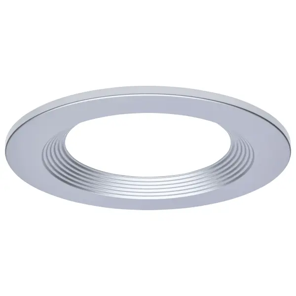 This 8-inch round trim provides a clean, contemporary finish for commercial-grade LED downlights. The silver finish offers versatile styling that complements modern interiors while maintaining professional aesthetics.