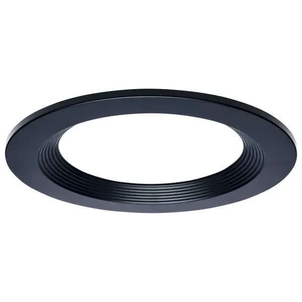 This 10-inch round trim provides a clean, finished look for LED commercial downlights. The black finish offers versatile styling that complements modern interiors while the commercial-grade construction ensures reliable performance.