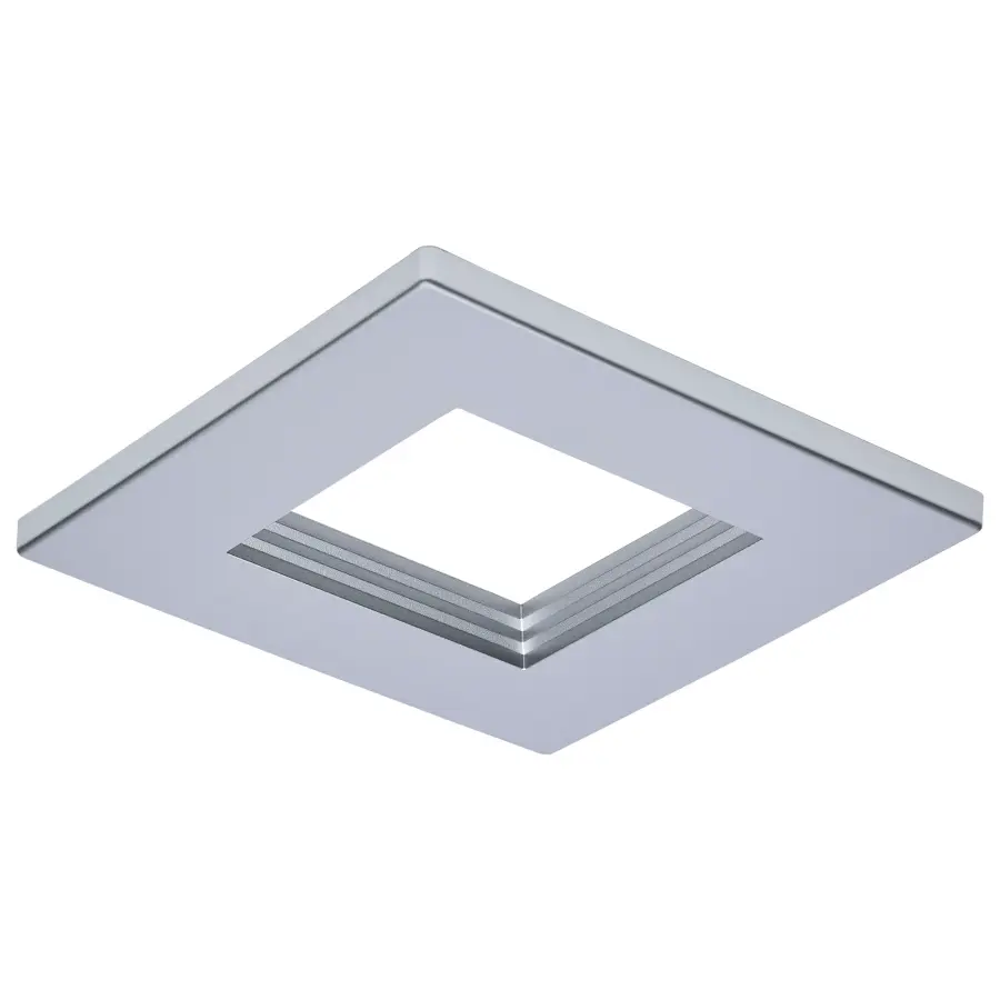 4-Inch Square LED Downlight Trim - Silver