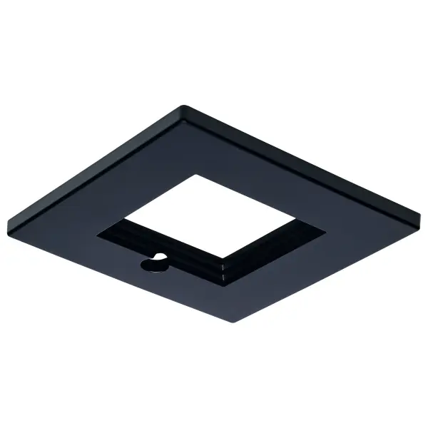 This 4-inch square trim accessory completes LED downlight installations with a sleek black finish and integrated emergency driver compatibility. Designed for commercial applications requiring code-compliant backup lighting.