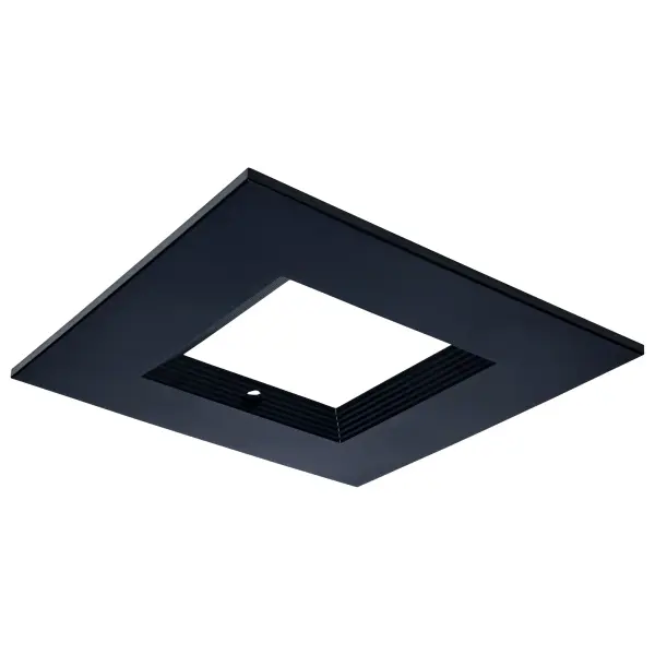 10" Square LED Downlight Trim with Emergency Driver - Black