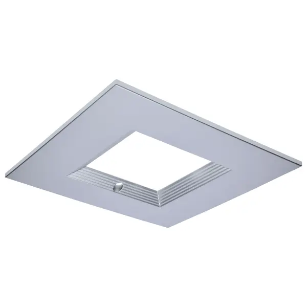 This 10-inch square trim combines sleek silver styling with integrated emergency driver functionality, making it ideal for commercial installations requiring code-compliant backup lighting.
