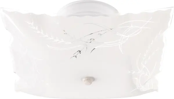 Square Wheat Glass Flush Mount Ceiling Light