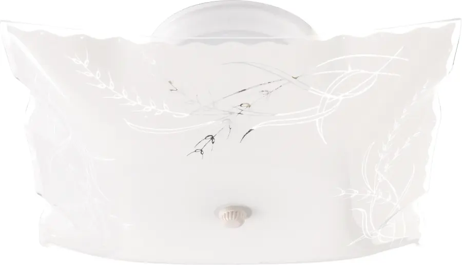 Square Wheat Glass Flush Mount Ceiling Light