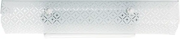 This 24-inch vanity light combines traditional elegance with practical illumination. The diamond-textured U channel glass diffuses light beautifully while the white finish coordinates with most bathroom decor.