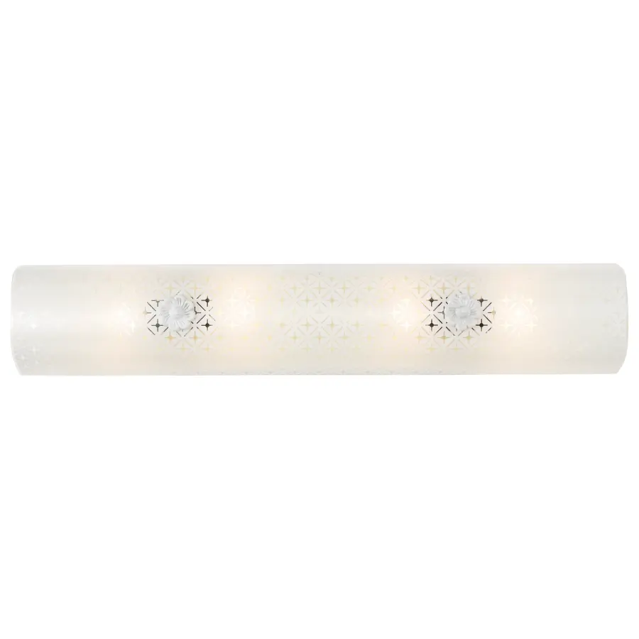 4 Light 24" Vanity with Diamond U Channel Glass - Image 2